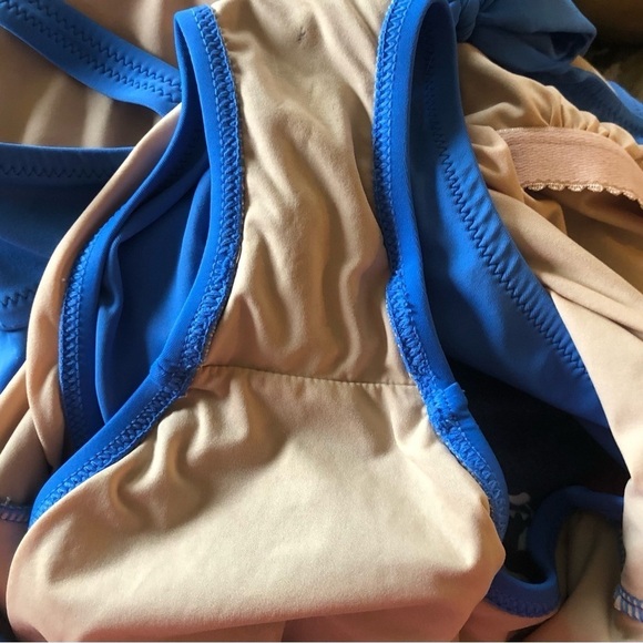 J. Crew Factory Bow-Back One-Piece Swimsuit Blue Sz S G5824 Summer Beach Pool - Picture 6 of 6